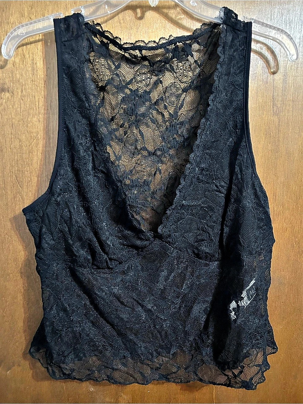 Black Floral Lace Camisole